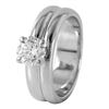 Image 1 : 18KT White Gold Diamond Solitaire Ring-#521