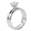 Image 2 : 18KT White Gold Diamond Solitaire Ring-#521