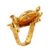 Image 2 : 18KT Yellow Gold Eric de Kolb Diamond, Emerald and Ruby Ring-#562