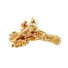 Image 3 : 18KT Yellow Gold Eric de Kolb Diamond, Emerald and Ruby Ring-#562