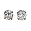 Image 1 : 14KT White Gold Diamond Stud Earrings-#1555