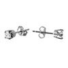 Image 2 : 14KT White Gold Diamond Stud Earrings-#1555