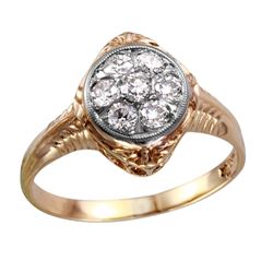 14KT Yellow Gold Diamond Ring-#1684