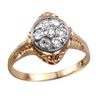 Image 1 : 14KT Yellow Gold Diamond Ring-#1684