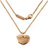 Image 1 : 18KT Rose Gold "Chopard" Heart Pendant and Chain-#645