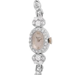 Bulova 14KT White Gold Diamond Wristwatch-#825