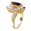 Image 2 : 14KT Yellow Gold Sapphire and Diamond Ring-#1261