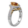 Image 2 : Platinum and 18KT Yellow Gold Diamond Engagement Ring-#1628