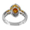 Image 4 : Platinum and 18KT Yellow Gold Diamond Engagement Ring-#1628