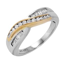 14KT White Gold Diamond Ring-#68