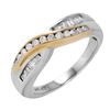 Image 1 : 14KT White Gold Diamond Ring-#68
