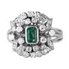 Image 2 : 14KT White Gold Diamond and Ruby Ring-#385