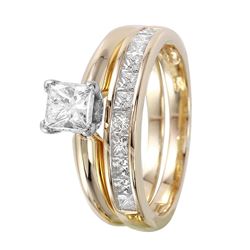 14KT White Gold Diamond Solitaire Ring-#964