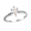 Image 1 : 14KT White Gold Diamond Solitaire Wedding Ring-#929