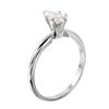 Image 2 : 14KT White Gold Diamond Solitaire Wedding Ring-#929