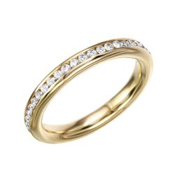 14KT Yellow Gold Diamond Eternity Ring-#1838