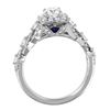 Image 2 : 14KT White Gold Diamond Engagement Ring-#1532