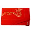 Image 4 : Designer Custom Vintage D. Porthault Paris Red and Gold Embroidered Queen Sized Sheet Set - NEW-#166