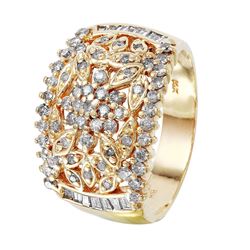 14KT Yellow Gold Diamond Ring-#153