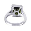 Image 4 : 18KT White Gold Custom Made Tourmaline and Diamond Ring-#864