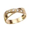 Image 1 : 14KT Yellow Gold Diamond Ring-#1840