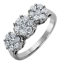 14KT White Gold Diamond Ring-#1574