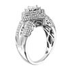 Image 2 : 14KT White Gold Diamond Ring-#2103