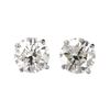 Image 1 : 14KT White Gold Diamond Stud Earrings-#1698
