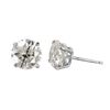 Image 2 : 14KT White Gold Diamond Stud Earrings-#1698