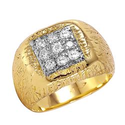 14KT Yellow Gold Diamond Ring-#208