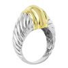 Image 2 : David Yurman Sterling Silver and 18KT Yellow Gold Ring-#446