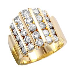 14KT Yellow Gold Diamond Ring-#1873