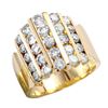 Image 1 : 14KT Yellow Gold Diamond Ring-#1873