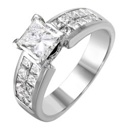 18KT White Gold Diamond Engagement Ring-#944