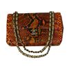 Image 1 : CHANEL Designer Multi-Color Python Double Flat Bag with Chain Straps-#592