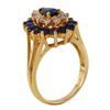 Image 2 : 14KT Yellow Gold Sapphire and Diamond Ring-#8