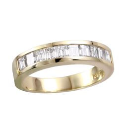 14KT Yellow Gold Diamond Wedding Band-#711