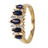 Image 1 : 14KT Yellow Gold Sapphire and Diamond Ring-#452