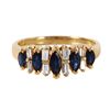 Image 2 : 14KT Yellow Gold Sapphire and Diamond Ring-#452