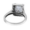 Image 3 : 14KT White Gold Aquamarine and Diamond Ring-#1520