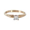 Image 2 : 14KT Yellow Gold Diamond Solitaire Ring-#512