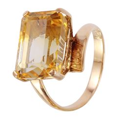 Citrine Fancy Ladies Ring 14KT Gold-#1134