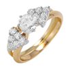 Image 1 : 14KT Yellow Diamond Engagement Ring and Guard-#458