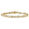 Image 1 : 14KT Yellow Gold Diamond Bracelet-#73