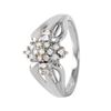 Image 1 : 10KT White Gold Diamond Ring-#496