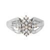 Image 2 : 10KT White Gold Diamond Ring-#496