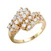 Image 1 : 14KT Yellow Gold Diamond Ring-#1874