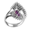 Image 4 : 14KT White and Yellow Gold Amethyst and Diamond Ring-#1528