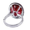 Image 4 : 18KT White Gold Rubellite, Ruby and Diamond Ring-#996