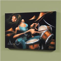 "Lola Beats" LIMITED EDITION Giclee on Canvas (36" x 24") by David Garibaldi, E Numbered and Signed 